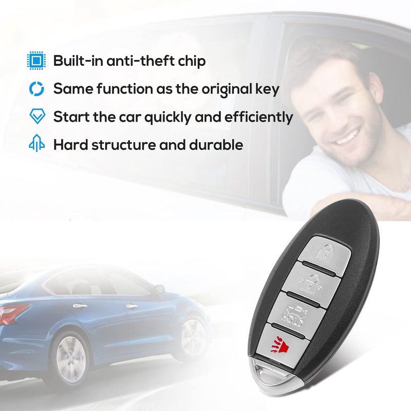 VOFONO 4 Buttons Keyless Entry Remote Key Fob Compatible with Nissan Altima 2016-2017/Nissan Maxima 2016-2017 (FCC ID: KR5S180144014 7812D-S180204) - Image 4